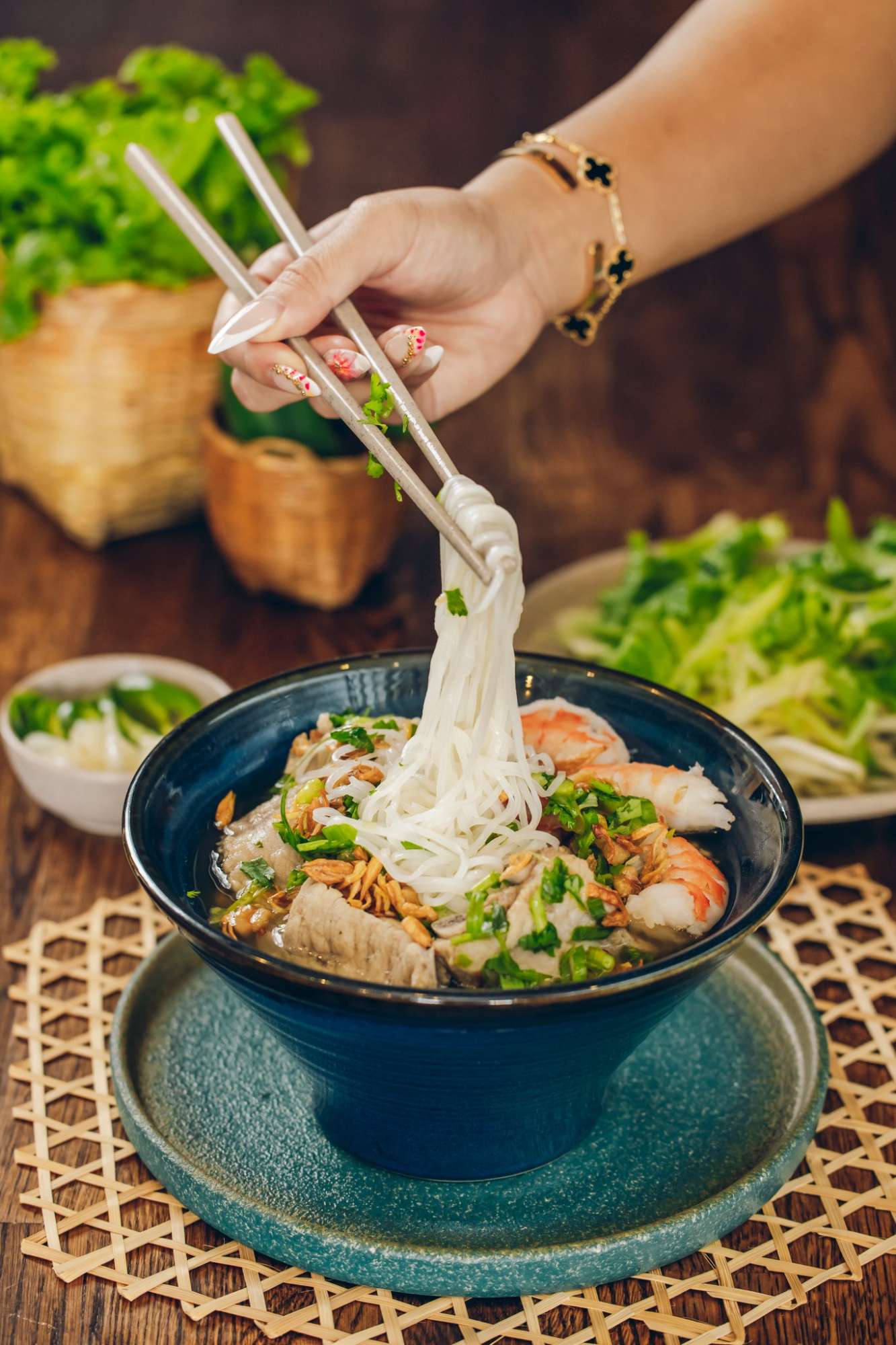 Shrimp & Pork Ribs Noodle Soup